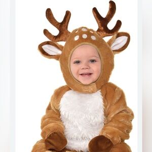 Adorable Brown and White Reindeer Costume for Kids